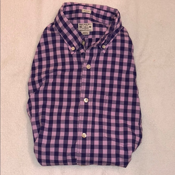 J. Crew Other - J. Crew slim fit Purple Check Button-Down Shirt